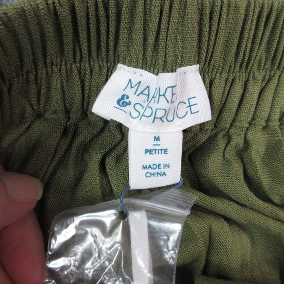 Market & Spruce Skirt Womens Medium Petite Green Button Front Midi Rayon NWT - Picture 11 of 16